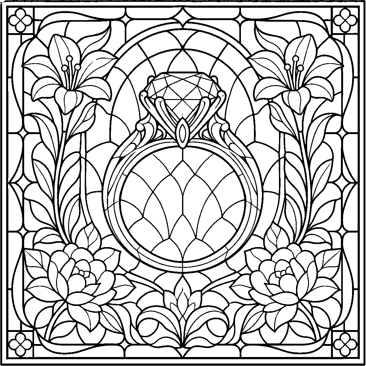 Traço do mosaico do cartão de colorir